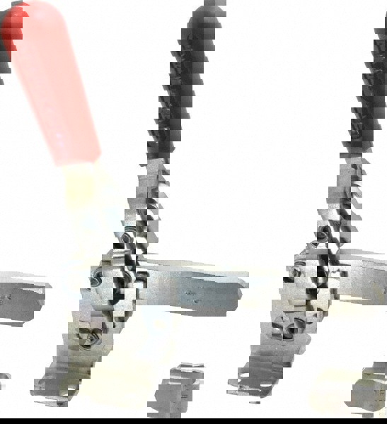 Manual Hold-Down Toggle Clamp: Horizontal, 1,000 lb Capacity, U-Bar, Flanged Base